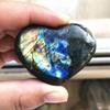 Crystal Labradorite  Stone  Quartz Gemstone Worry Stone Heart Shape