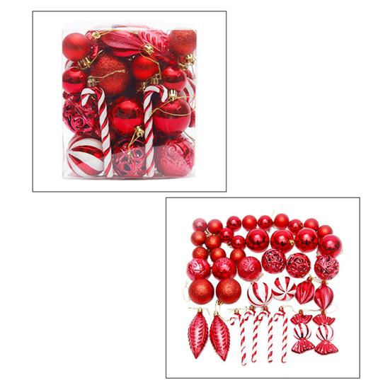 36/40/50 шт. набор рождественских шаров, красочные небьющиеся декоративные безделушки для рождественской елки, праздничные подвесные украшения со шнуром для домашнего магазина, витрины
