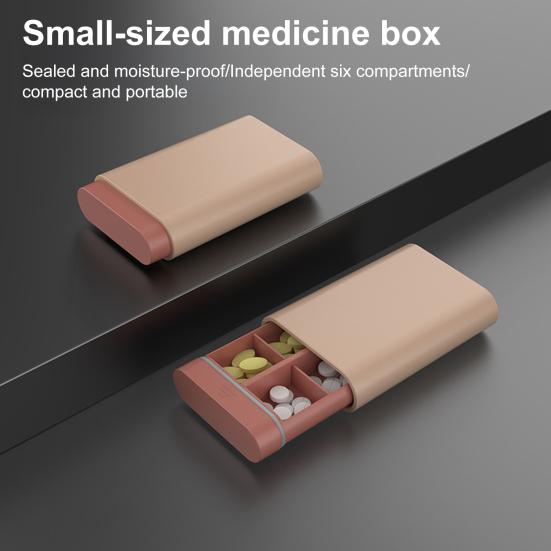 6 ячеек прямоугольная аптечка органайзер для таблеток пылезащитный компактный портативный маленький герметичный чехол для таблеток держатель для планшета