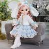 30cm Bjd Dolls Princess Full Set 1/6 Anime Bjd With Clothes 23 Joint Movable Body 3D Eyes Girls Dress Up Birthday Gifts Toys
