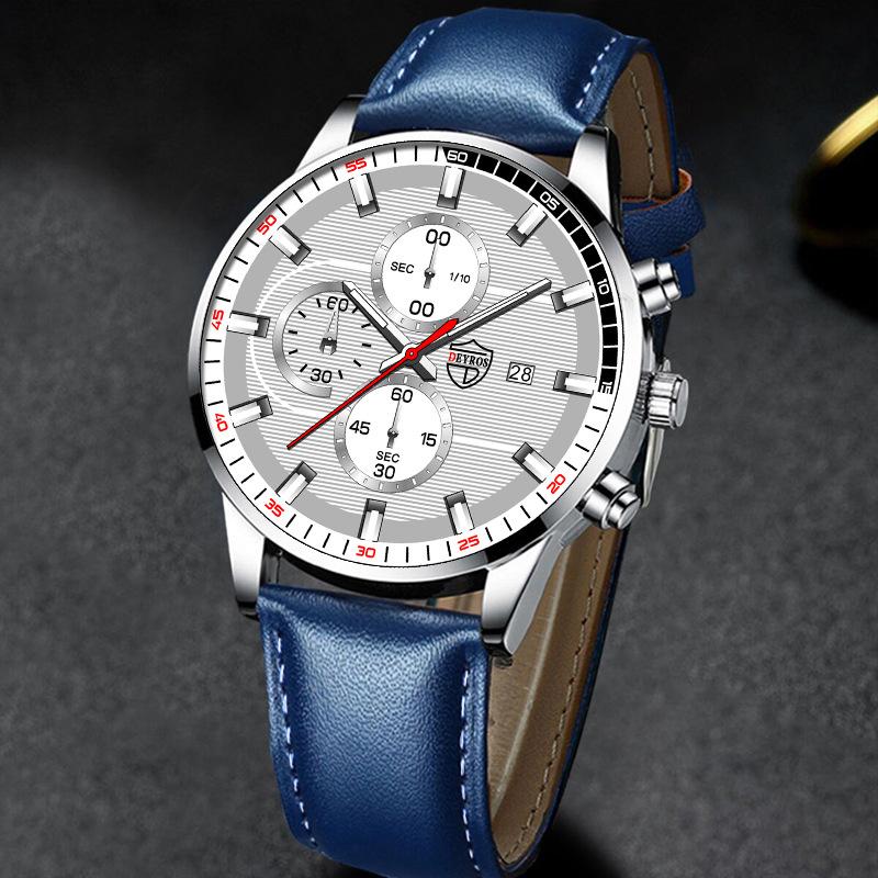 Fashion Calendar Watch Men's Watch Quartz Watch Men's Leather Watch Casual Watch Sports Watch Student Watch Men's
