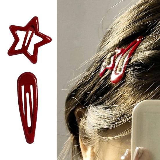5 шт. заколки для волос со звездами, нежные металлические зажимы для девочек, противоскользящие головные уборы, идеальный подарок для вечеринки на Новый год