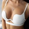 Sexy Women's Underwear Bra Half Cup Simple Deep V Bra Small Breasts Gathered Open Back Bra Underwire Underwear