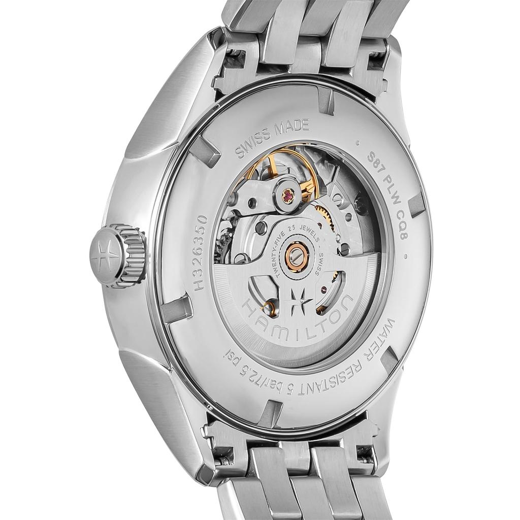 Watch Jazzmaster Power Reserve Auto Jazzmaster Black Dial Stainless Steel Sapphire Crystal Automatic Winding 5 ATM Water Resistant 42MM Swiss Watch