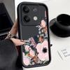 For Xiaomi 13T Pro 11T Poco F6 X6 X5 Pro Redmi Note 13 12 4G 11 10 Pro Max Case Beautiful Floral Print Shockproof Soft Matte Silicone Phone Cover