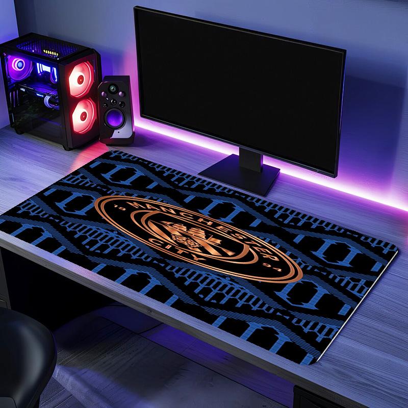 Manchester City Football Club Mouse Pad - Non-Slip Rubber Base, Smooth Surface for Work,Gaming,Office,And Home Use, Desk Mouse Pad