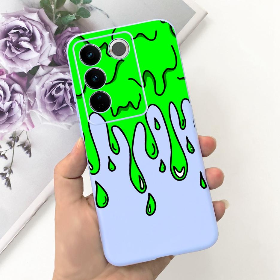 Чехол для Vivo V27 Чехол для Vivo V27e V2237 Милый Модный Расписной Чехол Мягкий Силиконовый Чехол для Телефона Для Vivo V27 Pro V 27 V27e Задняя Крышка Сумки
