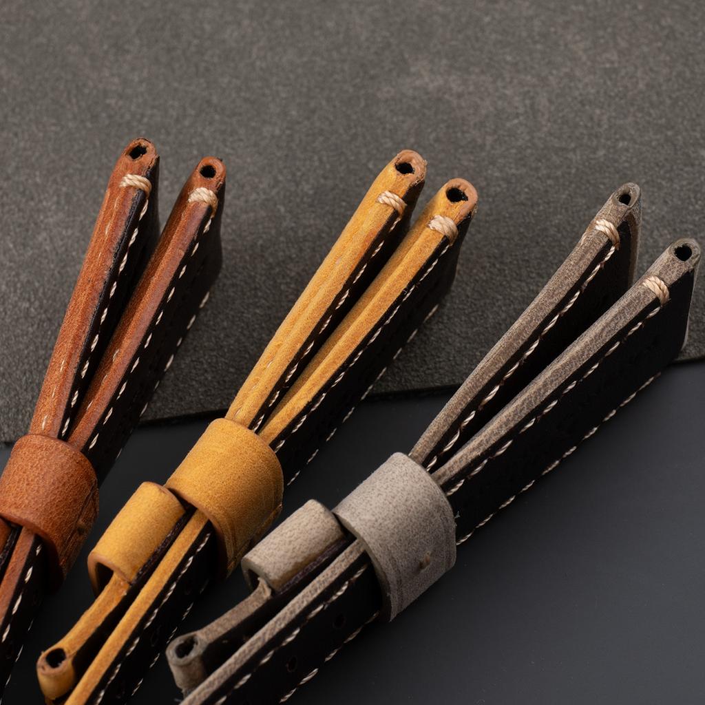 Soft 24mm Italy First Layer Genuine Leather Watchband For Panerai Strap For PAM441/111 With Butterfly Buckle Bracelet Parts