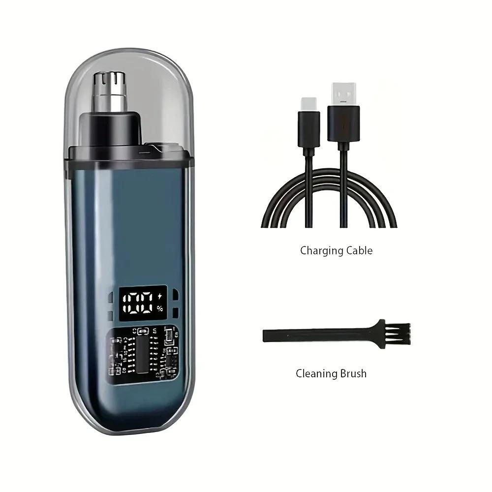 Portable Electric Nose Hair Trimmer Mini Hair Cutter For Nose Type-C Charging Rechargeable Washable Trimmer for Man