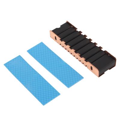 M.2 SSD 2280 Радиатор Профессиональное Всестороннее Рассеивание Тепла Медный Радиатор с 2 Термопастами для Настольного ПК