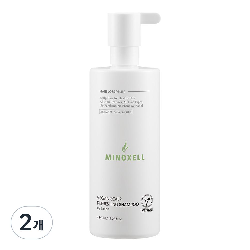 Minoxel Vegan Scalp Refreshing Hair Loss Shampoo, 480 мл, 2 шт.