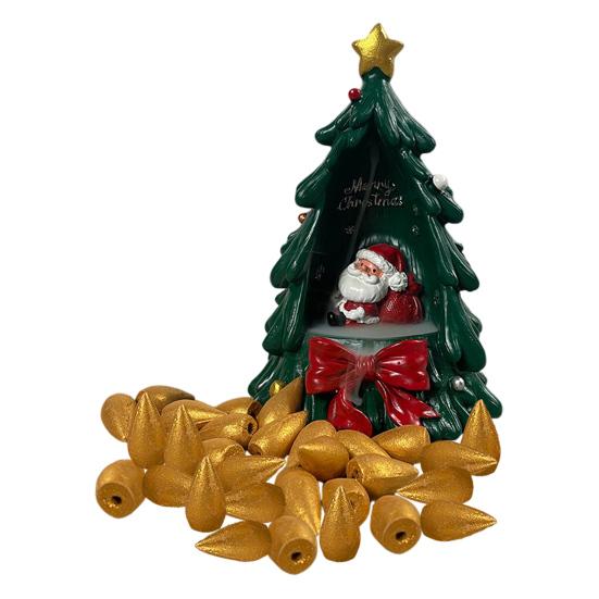 Рождественская елка Подставка для благовоний с обратным потоком Украшение Рождественская елка Дед Мороз