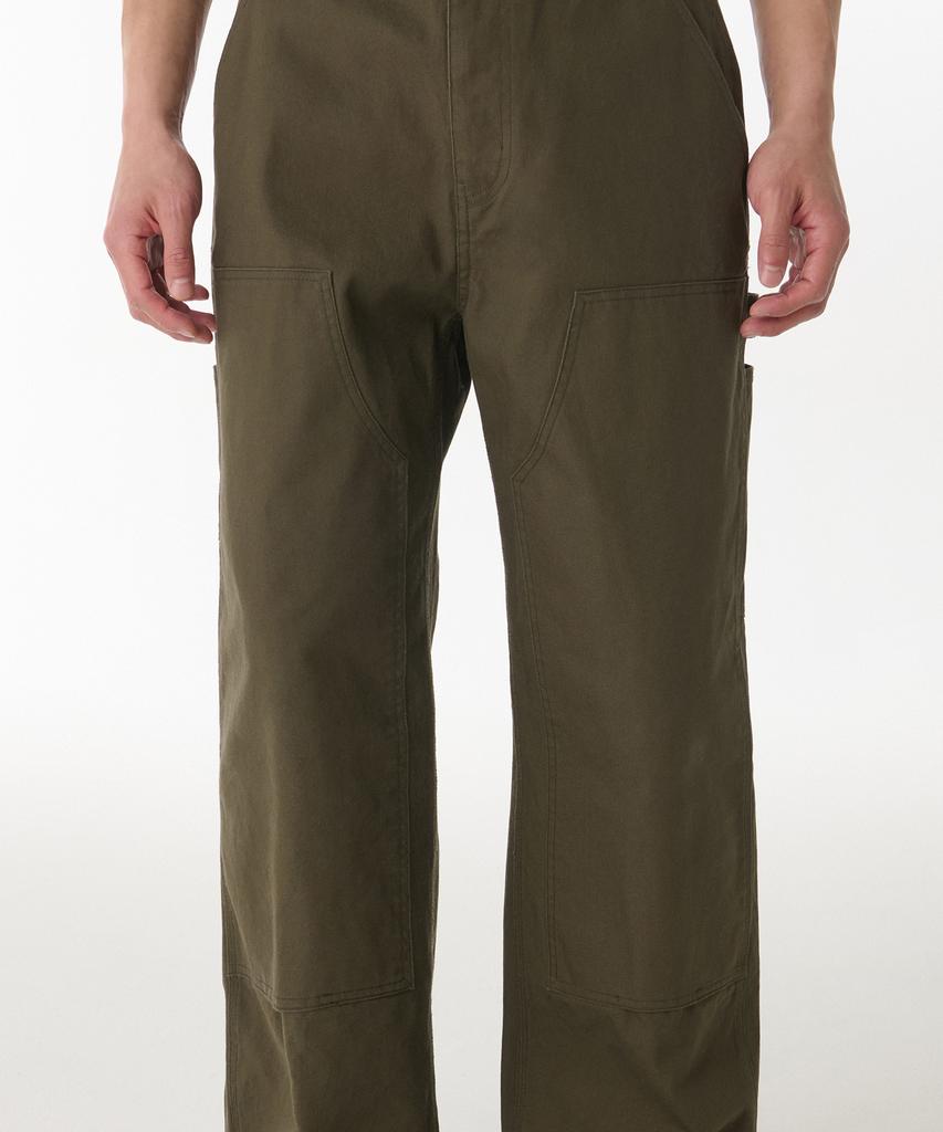 MUSINSA STANDARD Canvas Wide Double Knee Carpenter Pants [Khaki]