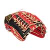 ZETT Pro Status Soft Baseball Glove for Red x Black Size 9 Outfielders, Right-Handed Throwers, (6419), (BRGB32247)