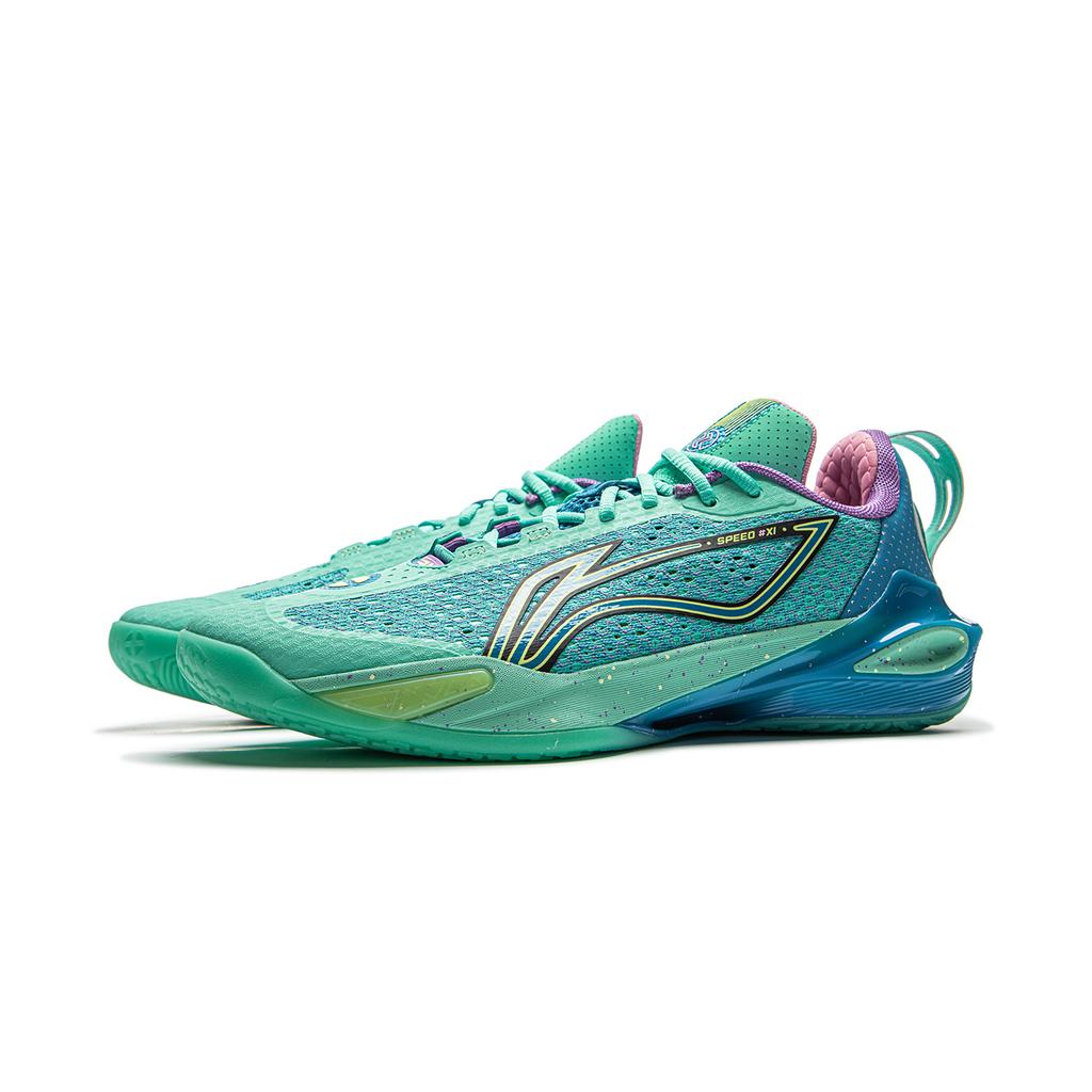Li Ning Flash 11 Basketball Shoes Men Sneaker Green ABAV031-4