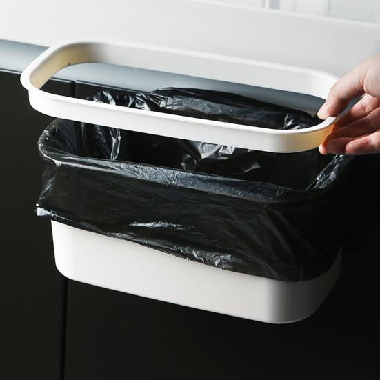 Компактный подвесной мусорный бак, высокая прочность из полипропилена, ведро для мусора, кухонный инструмент над дверью