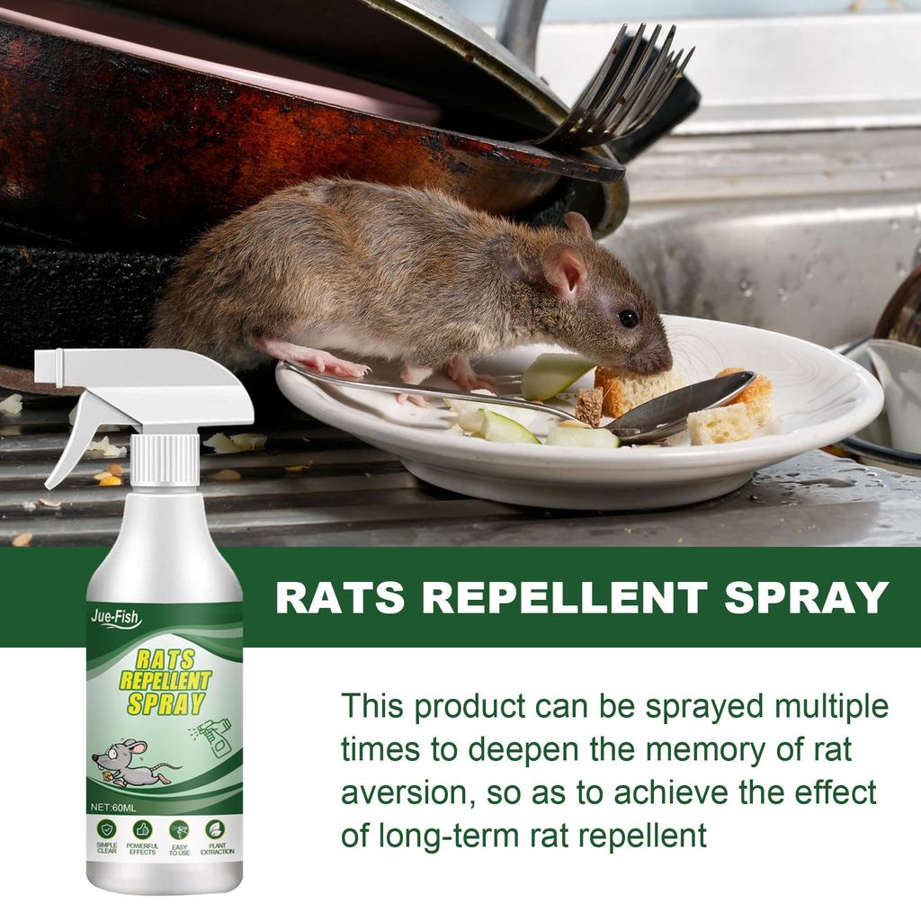 Спрей для управления мышью, спрей для двигателя RatRepellent, сохраняет экосистемы для проводов, кабелей, автомобильных двигателей, 60 мл