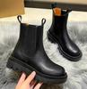 Fashion Women Boots Hot Luxury Thick Sole Chelsea Boots Women Flat Casual Boots High Quality Fashion Shoes for Women Zapatos De Mujer