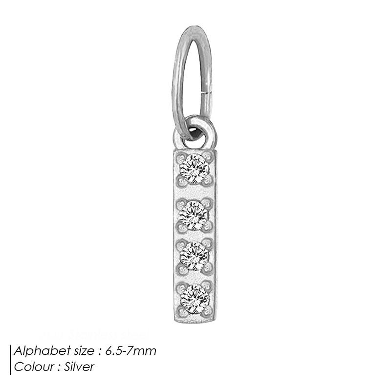 Европейская и американская подвеска-буква из нержавеющей стали, полностью инкрустированная бриллиантами, с вариантами ожерелья и браслета из циркония для самостоятельной сборки