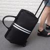 Large Capacity Travel Duffel Bag with 2 Wheel Holdall Zipper Closure Apparel Trolley Luggage