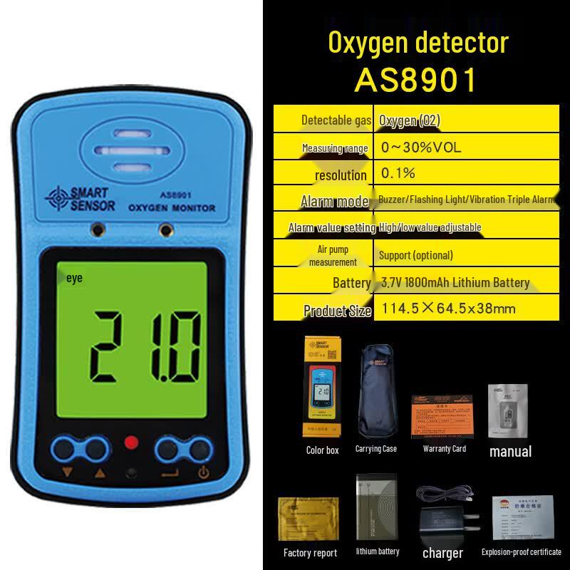 Xima AS8901 Oxygen Gas Detector
