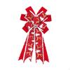 Red Christmas Ribbon Bows Pendant Wreath Ornament for Basket