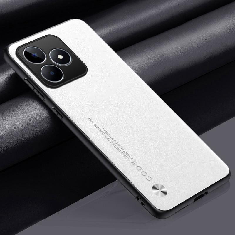 Роскошный чехол из искусственной кожи для Realme C51 C53 C55 4G, матовая задняя крышка, силиконовый чехол с полной защитой для Realme Narzo N53 N55