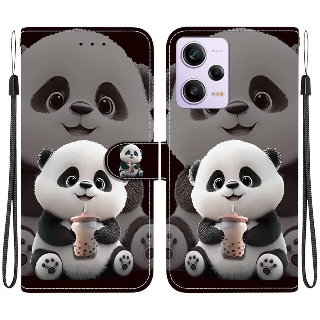 Чехол-книжка из искусственной кожи ручной работы для Redmi Note 12 Pro/Xiaomi Poco X5 Pro, противоскользящий противоударный чехол с ремешком на запястье и дизайном в виде сердца/розы/кошки