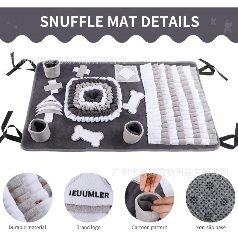 Dog Snuffle Mat Mental Stimulation Boredom Relief - Washable Anti-Slip Puzzle Toy In Fleece Fabric