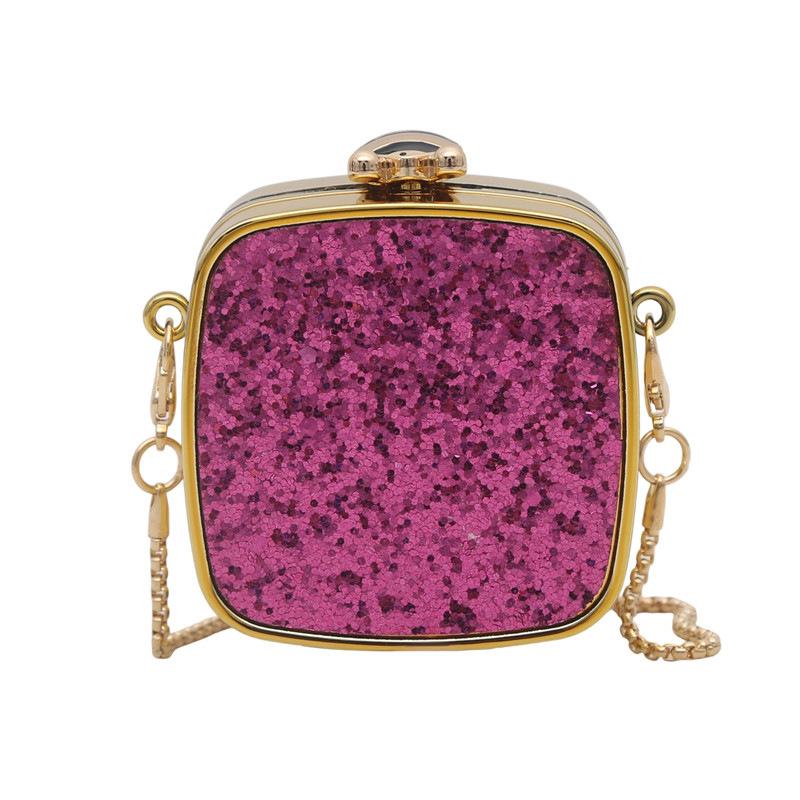 Акриловый рот красный конверт 2025 новый европейский и американский блестящий наплечный мешок женский универсальный цепочный кроссбоди мини-сумка-коробка