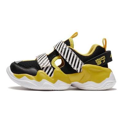 Li Ning Kids Low Top Светоотражающие спортивные противоскользящие амортизирующие прочные повседневные кроссовки Детские кроссовки Черный Желтый YKNS048-5