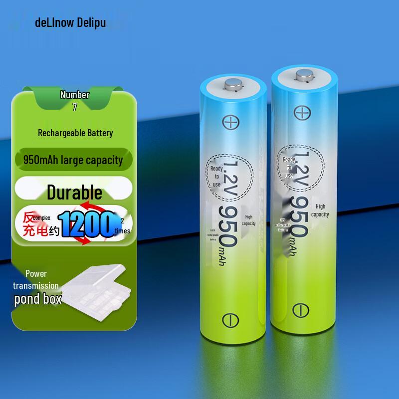 Delipow NiMH Rechargeable Batteries CN plug (adapter included)