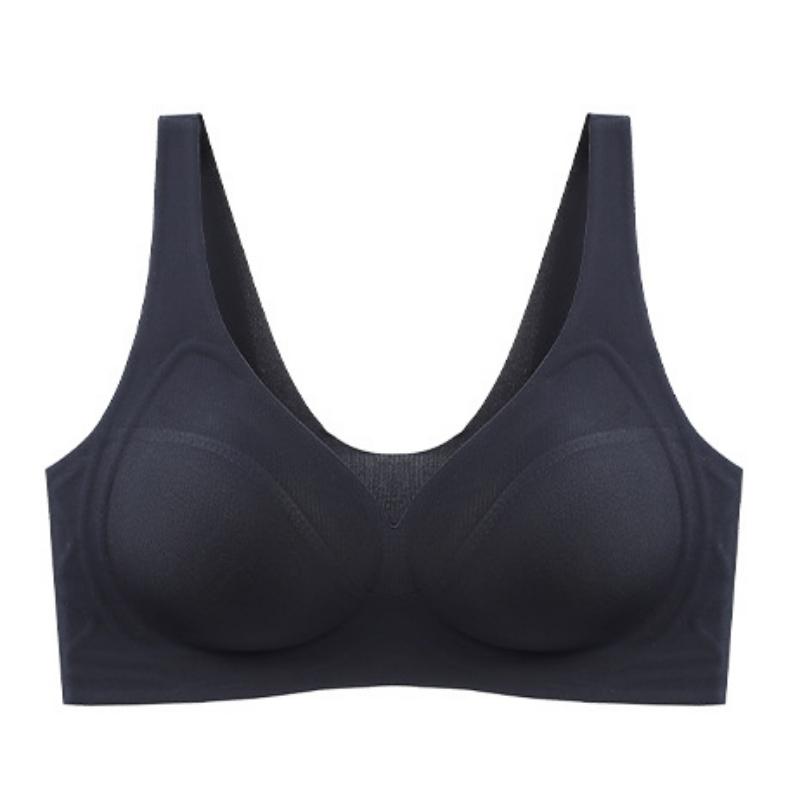 One-piece Non-marking Underwear for Women with Gathered and Fixed Cups with Soft Support and No Steel Ring Bra