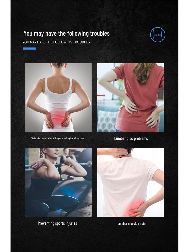 Men's Fitness Sweat Waist Support Belt for Running and Training