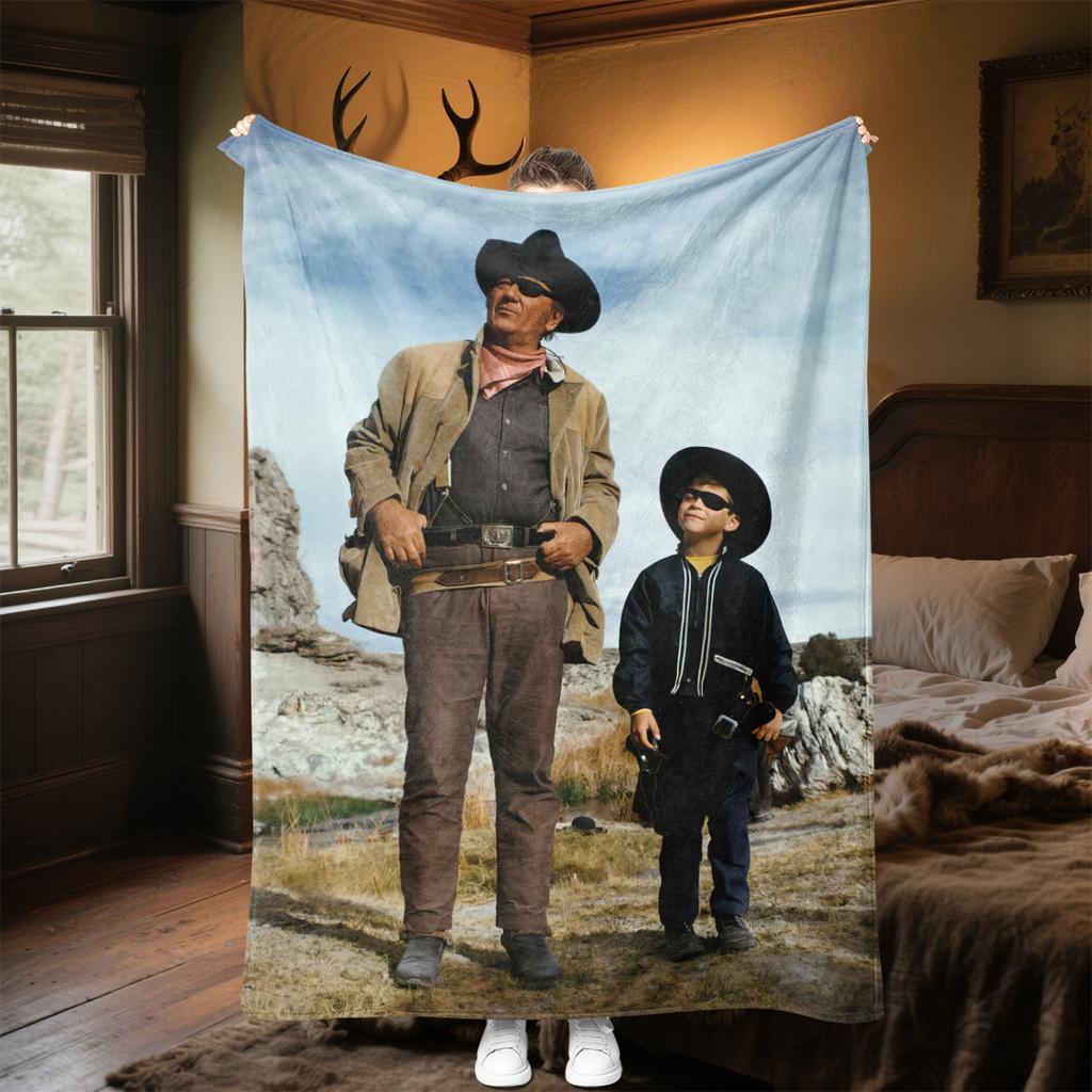 1pc Legendary John Wayne blanket, al season lightweigh Poster blanket home office outdoor nap multifunc Poster blanketional blanket