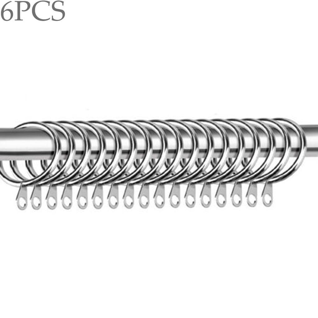 Металлические Бесшумные Сверхпрочные Кольца-крючки для Штор Римские Кольца для Карнизов