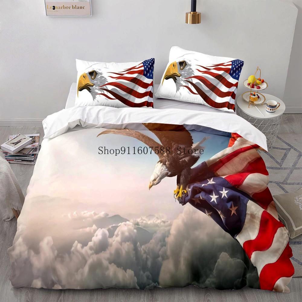 Комплект пододеяльника с национальным флагом размера кинг, креативный комплект постельного белья с американским флагом для подростков и взрослых, пододеяльник из микрофибры, ретро комплекты для кровати