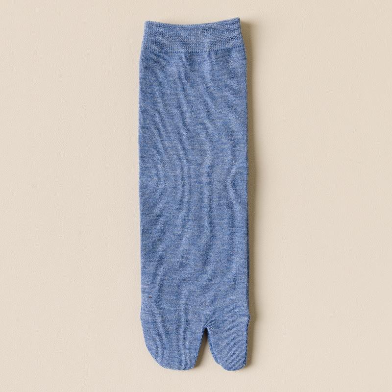 1 пара женских носков, однотонные, с двумя пальцами, мягкие, высокоэластичные, противоскользящие, с защитой лодыжки, впитывающие пот, осенне-зимние носки