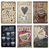 Coffee Tin Sign Vintage Plaque Metal Plate Coffee Menu Retro Wall Art Posters for Cafe Kitchen Living Room Home Wall Art Decor