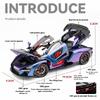 Масштаб 1/24 Mclaren Senna Сплав Металл Литой Модель Автомобиля Звук и Свет Коллекция Хобби Супер Гоночная Серия Подарок на Праздник День Рождения для Мальчика