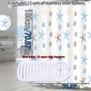 Cartoon Pattern Starfish Bathroom Shower Curtain Bathroom Partition Curtain Light Opaque Waterproof Material Bathroom More Refre