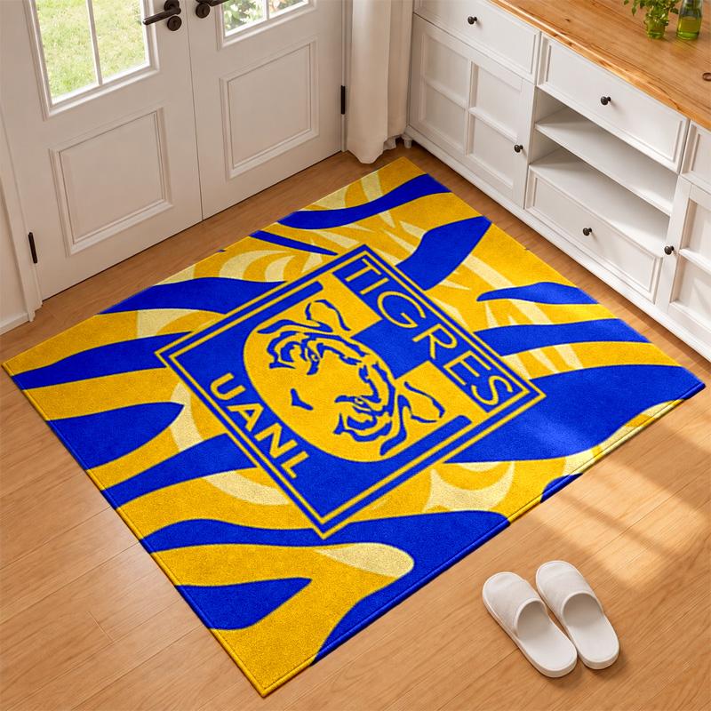 Club Tigres UANL Carpet Door Mat for Living Room or Bedroom Protective Mat Under Chair Office Decoration Christmas Gift Birthday Present