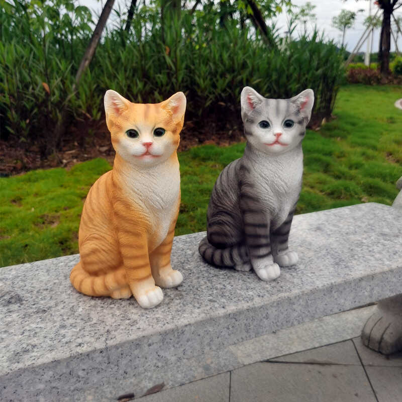 Котёнок Милое Животное Сад На Открытом Воздухе Двор Дом Украшение Балкон Садоводство Комната Животных Поделки Декоративные Домашние Аксессуары