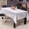 European Countryside Cotton Tablecloth Hollow Embroidery Hem Cover Washable Hollowed Table Cloth For Tea Table