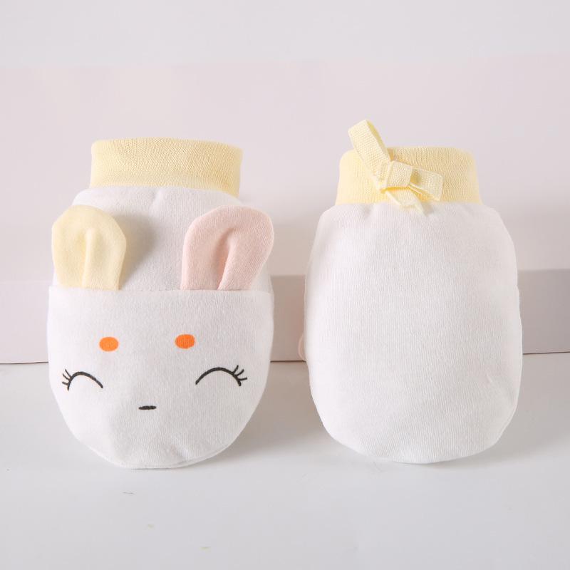Newborn Breathable Pure Cotton Anti-Scratch Mittens
