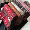 Imitation Cashmere Plaid Shawl Women's Winter High-end Atmosphere Black Scarf Triangular Hemming Head Shawl