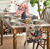 Fireworks Leaves Stars 4th of July Placemats Set of 4, 12x18 Inch Patriotic Memorial Day Table Mats for Party Kitchen Dining Decoration