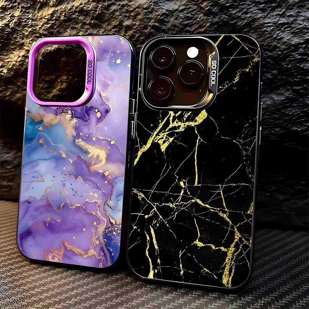 Цветной чехол для телефона с узором под мрамор для iPhone 17 16e 16 15 14 13 12 11 mini Pro Max X XR XSMAX 8 7 Air Plus Противоударный чехол