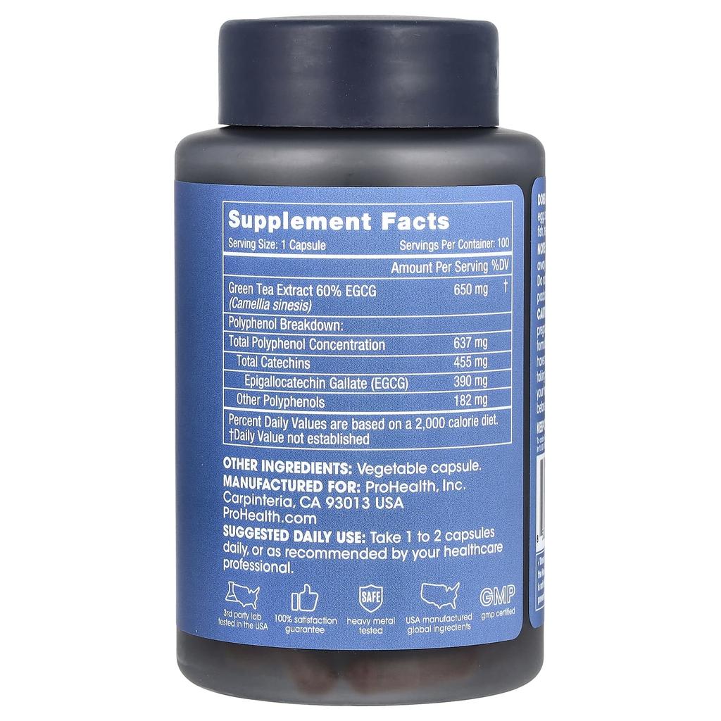 Green Tea, Egcg Extreme, 100 Capsules