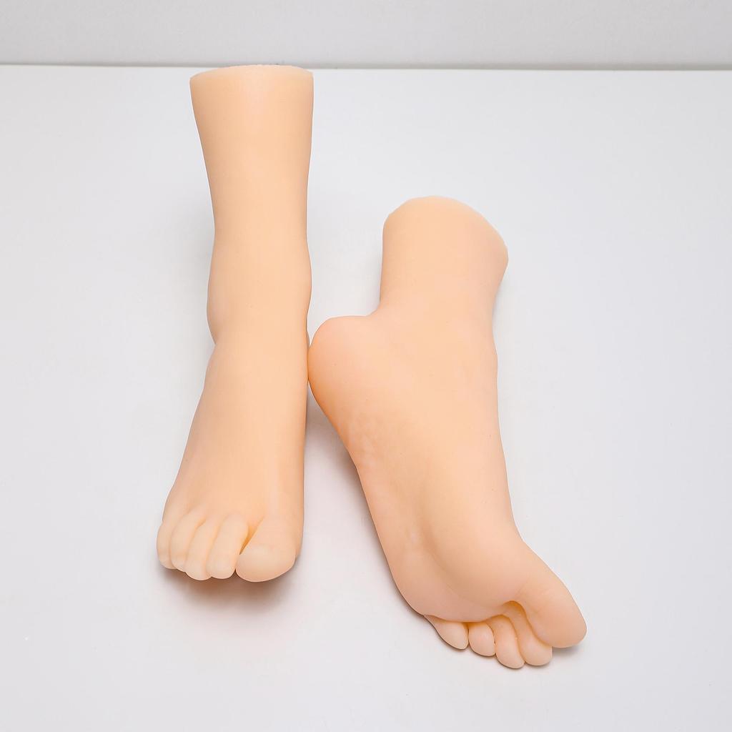 Silicone Mannequin Feet Fetish Female Foot Model Fake Nail Art Display Tassel Bone Ankle Dummy Human Medical 3604